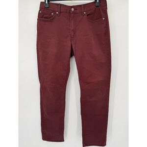 Levi's 541 Athletic Taper Pants Men 33x32 Maroon All Seasons Tech 18181-0800